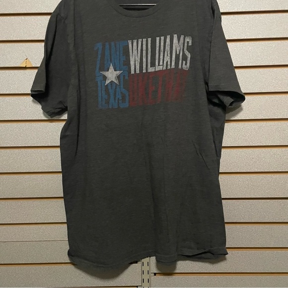 Zane Williams Charcoal Gray Short Sleeve T-shirt‎ Large Texas Country Music - Picture 1 of 2